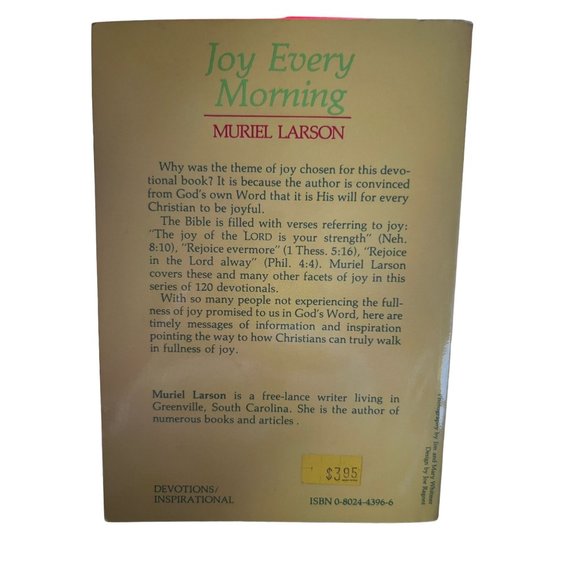 Vintage 1979 Joy Every Morning Devotional Paperback Book Muriel Larson NEW - Picture 2 of 3